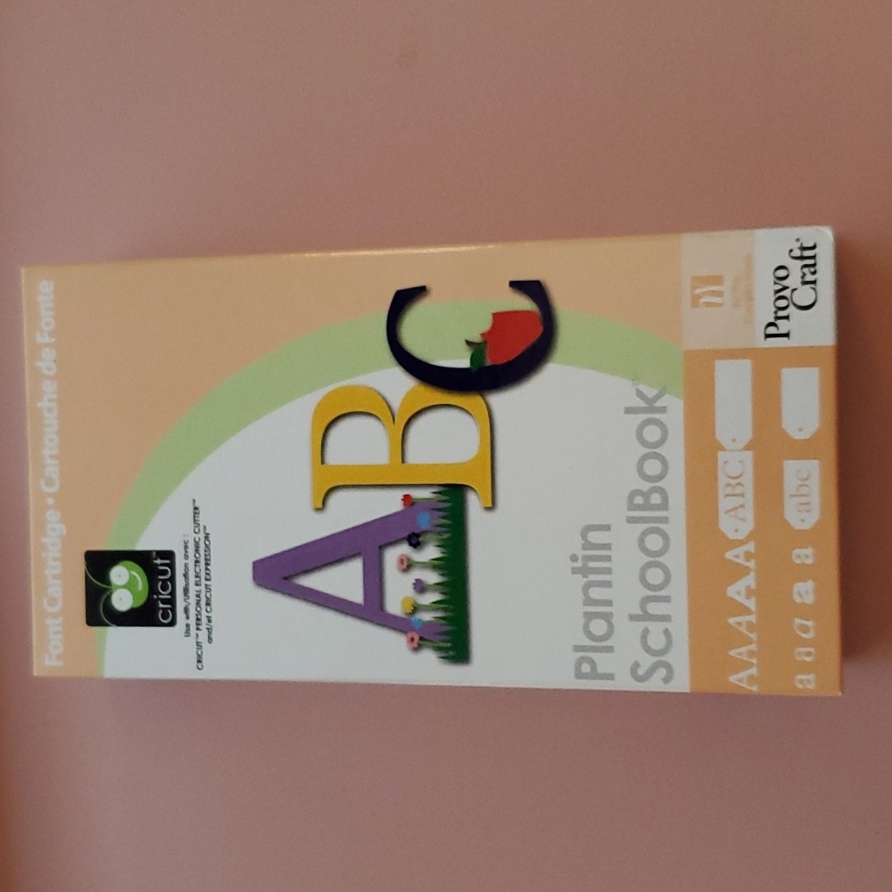 Cricut Plantin Schoolbook Cartridge Complete Die Cut